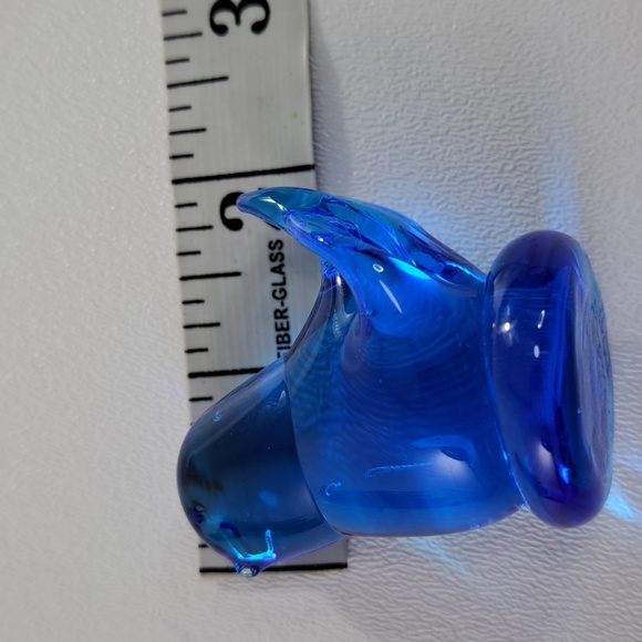W Ward Glass Blue Bird of Happiness Signed Figurine USA - Picture 8 of 10